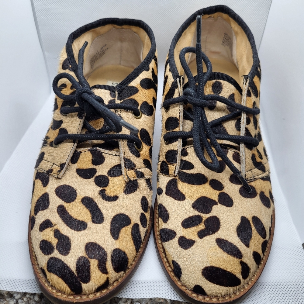 Steve Madden Calf Hair Cheetah Print Oxford/ Chukka size 7